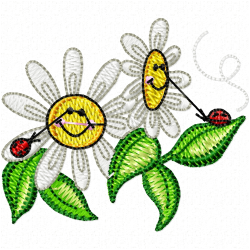 Flowers And Tree Embroidery Design 7